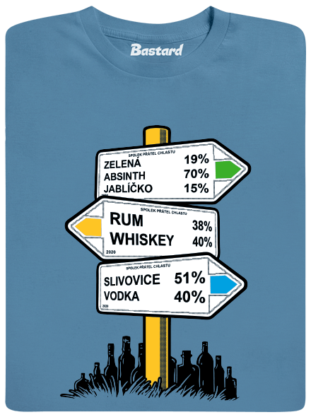 Rozcestník modré pánské tričko